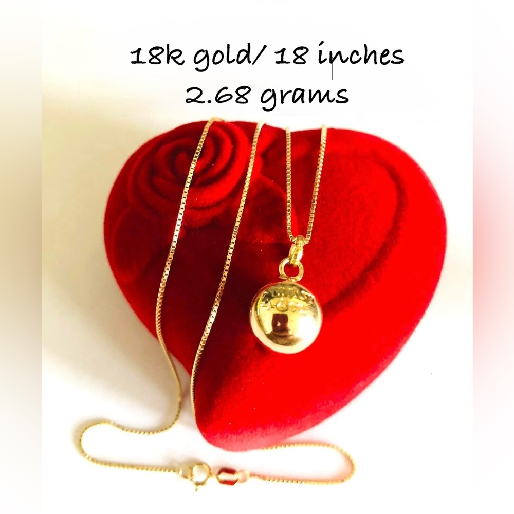 Gold Ball Pendant Necklace